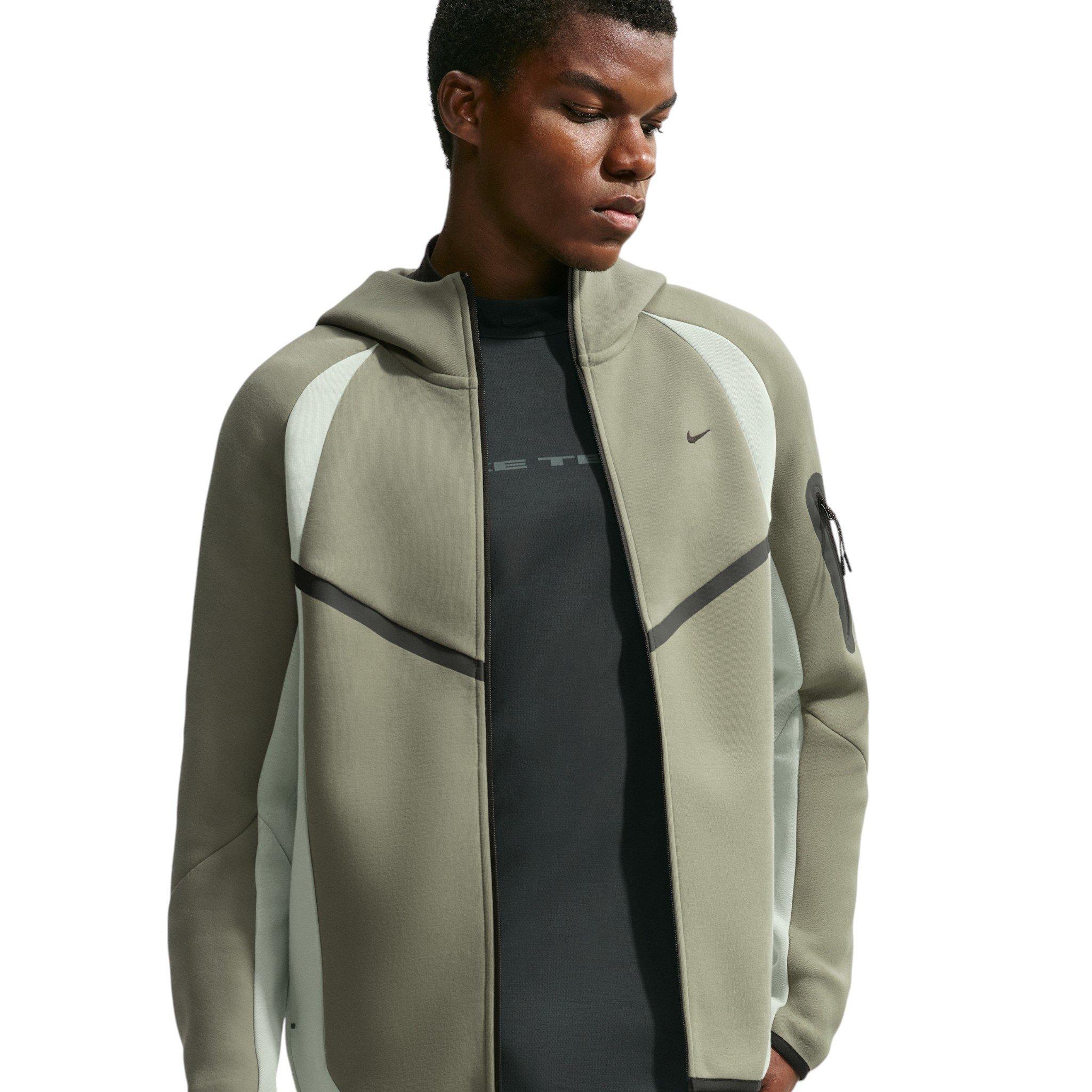 Nike Men's Tech Color-Block Full-Zip Fleece Windrunner Jacket - GREY